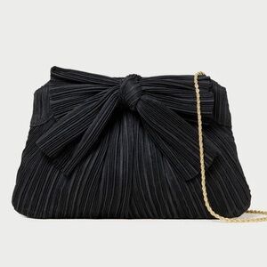 Loeffler Randall Rayne Black Bow Clutch NWOT